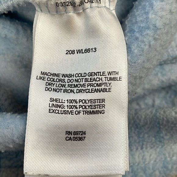 Columbia Fleece Full Zip Jacket Light Blue Plaid Zip Pockets Lounge Sz M - Picture 9 of 9